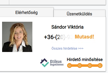 Etikus ingatlanos névjegy